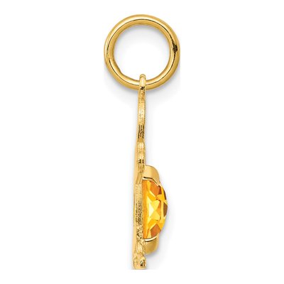 14K Yellow Gold Citrine Boy Charm – view 3
