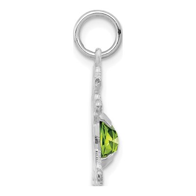 14K White Gold Peridot Girl Charm – view 3