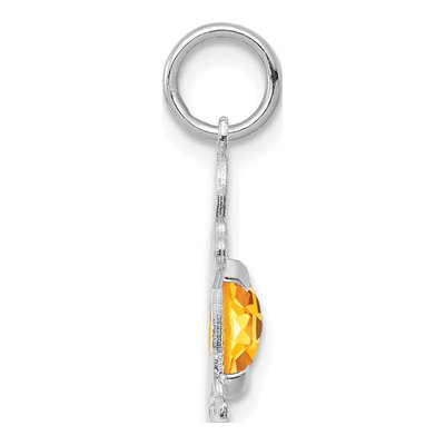 14K White Gold Citrine Boy Pendant – view 2