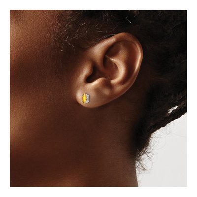 14K White Gold Citrine Marquise Stud Earrings – view 3