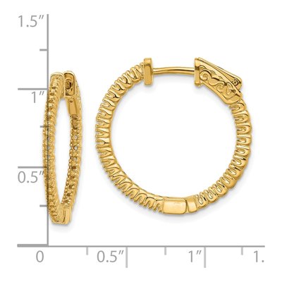 14K Yellow Gold Inside-Out Hoop Earring Mounting – view 2