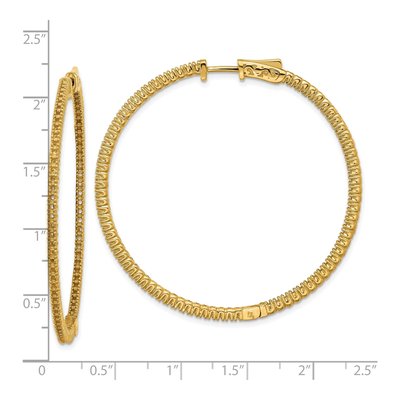 14K Yellow Gold Inside-Out Hoop Earring Mounting – view 2