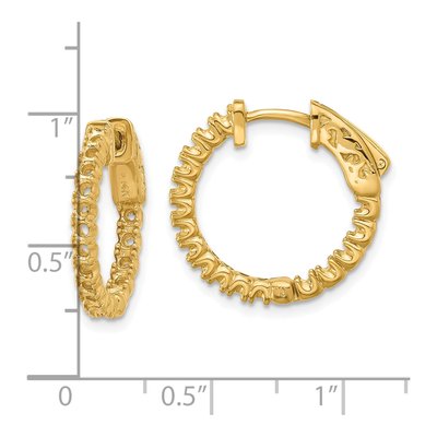 14K Yellow Gold Inside-Out Hoop Earring Mounting – view 3