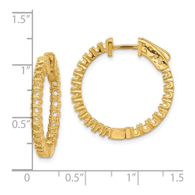 14K Yellow Gold Inside-Out Hoop Earring Mounting – view 2