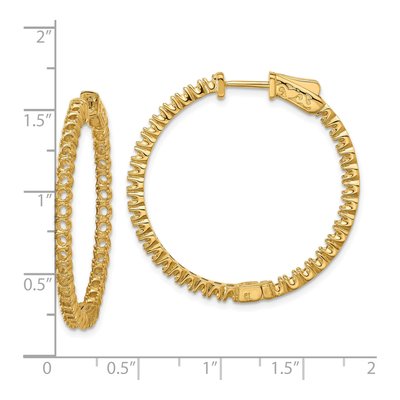 14K Yellow Gold Inside-Out Hoop Earring Mounting – view 2