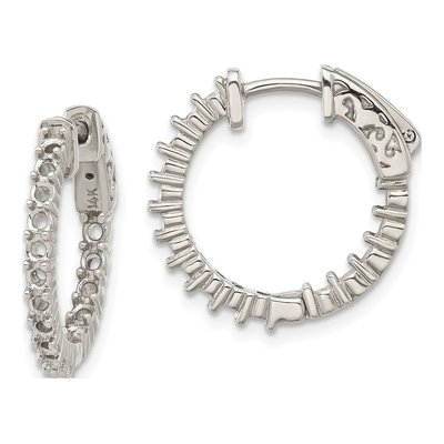 14K Yellow Gold Inside-Out Hoop Earring Mounting