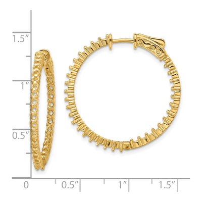 14K Yellow Gold Inside-Out Hoop Earring Mounting – view 2