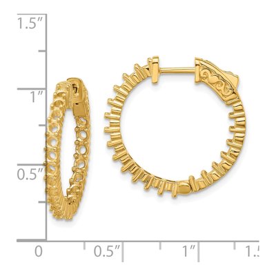 14K Yellow Gold Inside-Out Hoop Earring Mounting – view 2