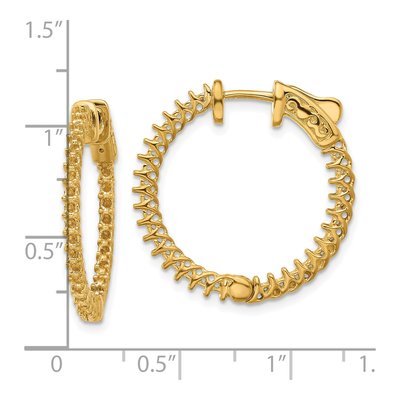 14K Yellow Gold Inside-Out Hoop Earring Mounting – view 2
