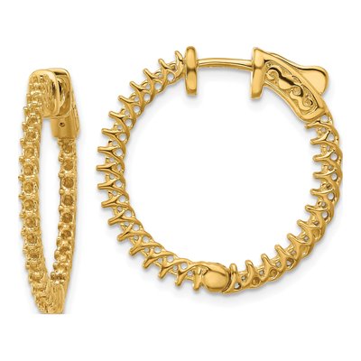 14K Yellow Gold Inside-Out Hoop Earring Mounting