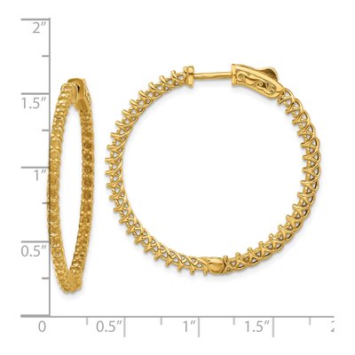 14K Yellow Gold Inside-Out Hoop Earring Mounting – view 2