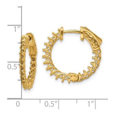 14K Yellow Gold Inside-Out Hoop Earring Mounting – view 2