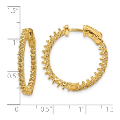 14K Yellow Gold Inside-Out Hoop Earring Mounting – view 2