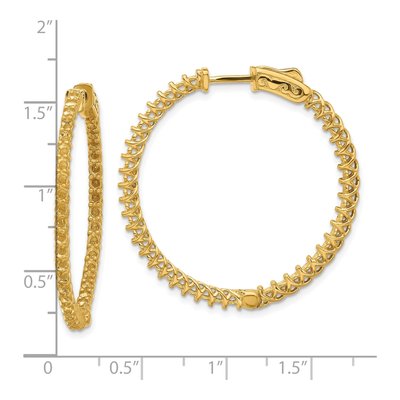 14K Yellow Gold Inside-Out Hoop Earring Mounting – view 2