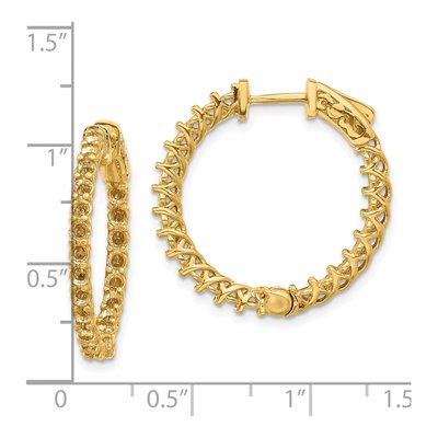14K Yellow Gold Inside-Out Hoop Earring Mounting – view 2