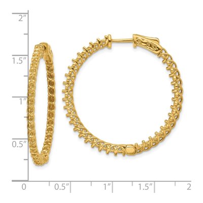 14K Yellow Gold Inside-Out Hoop Earring Mounting – view 2