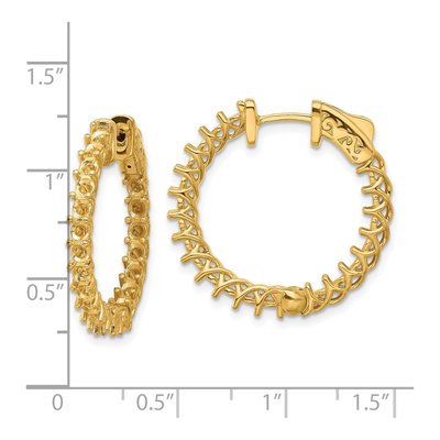 14K Yellow Gold Inside-Out Hoop Earring Mounting – view 2