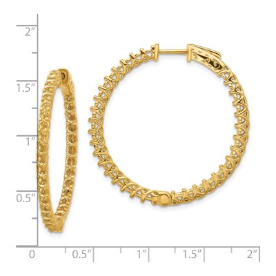 14K Yellow Gold Inside-Out Hoop Earring Mounting – view 2