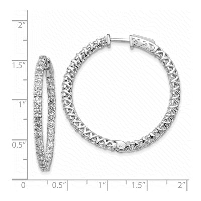 14K White Gold Round Hoop Safety Earring Mounting – view 2