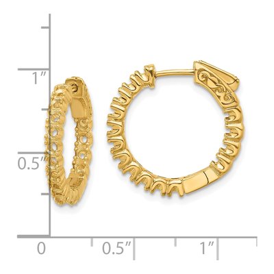 14K Yellow Gold Inside-Out Hoop Earring Mounting – view 2