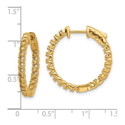 14K Yellow Gold Inside-Out Hoop Earring Mounting – view 2