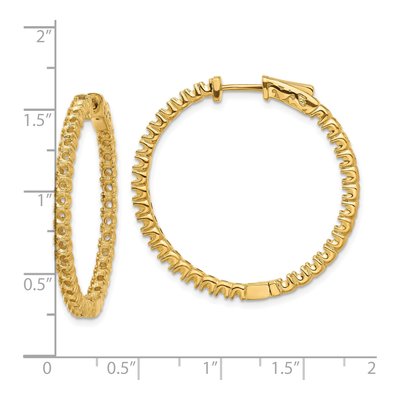 14K Yellow Gold Inside-Out Hoop Earring Mounting – view 2
