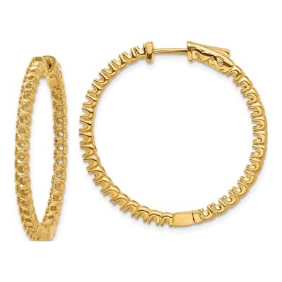 14K Yellow Gold Inside-Out Hoop Earring Mounting