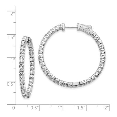 14K White Gold Diamond Inside-Out Hoop Earring Mounting – view 5