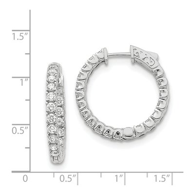 14K White Gold Round Hoop Safety Earring Mounting – view 2