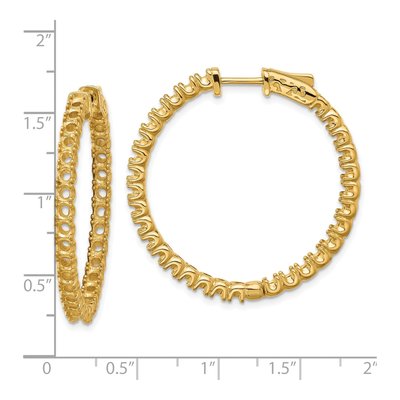 14K Yellow Gold Inside-Out Hoop Earring Mounting – view 2