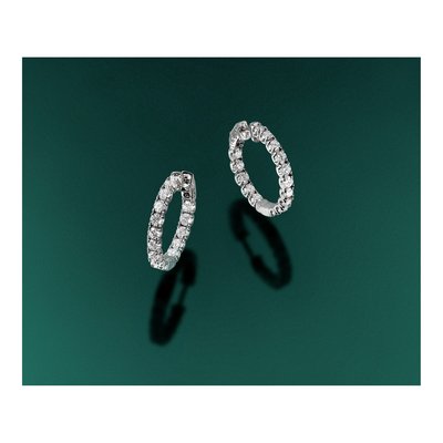 14K White Gold 2 3/4 ct tw 25mm Diamond Inside-Out Hoop Earrings – view 6
