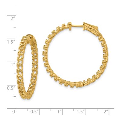 14K Yellow Gold Inside-Out Hoop Earring Mounting – view 3