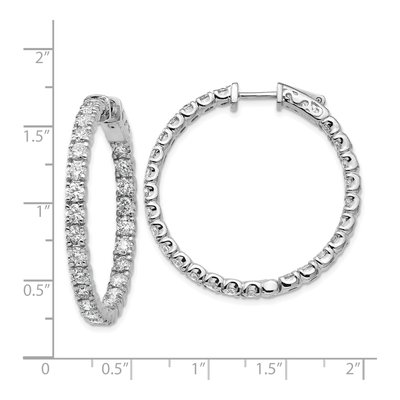 14K White Gold Diamond Hoop Earring Mounting – view 5