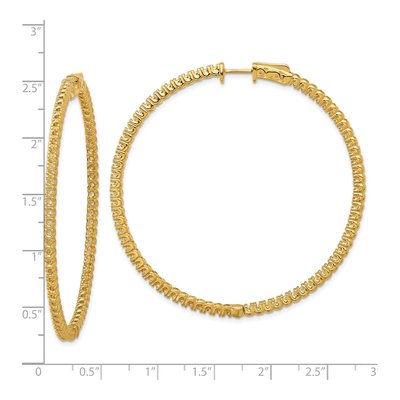 14K Yellow Gold Inside-Out Hoop Earring Mounting – view 2