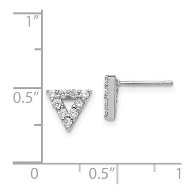 14K White Gold Triangle Earring Mounting – view 2