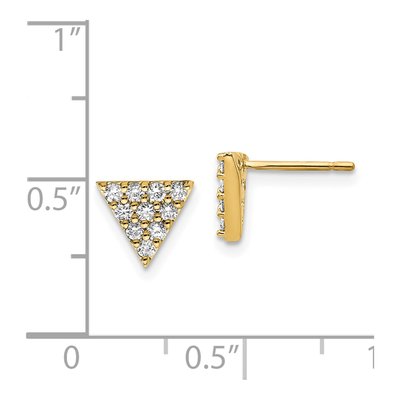 14K Yellow Gold 1/3 ct tw 1.6mm Round Diamond Cluster Stud Earrings – view 2