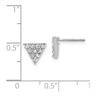 14K White Gold Triangle Earring Mounting – view 2