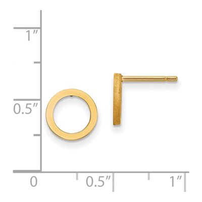14K Yellow Gold Open Circle Stud Earrings – view 5