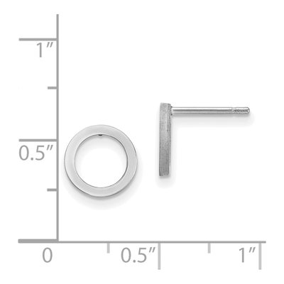 14K White Gold Open Circle Stud Earrings – view 5