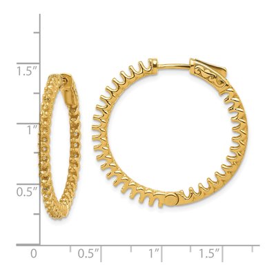 14K Yellow Gold Inside-Out Hoop Earring Mounting – view 2
