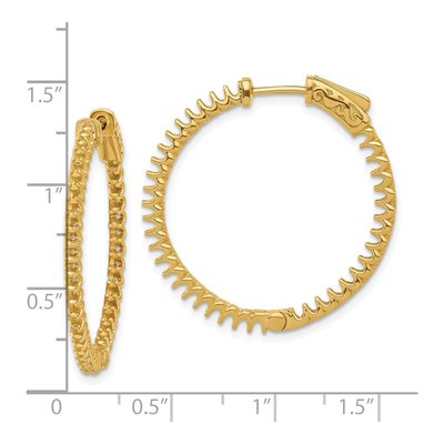 14K Yellow Gold Inside-Out Hoop Earring Mounting – view 2