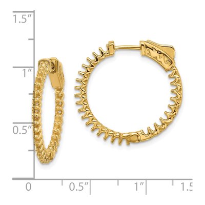 14K Yellow Gold Inside-Out Hoop Earring Mounting – view 2
