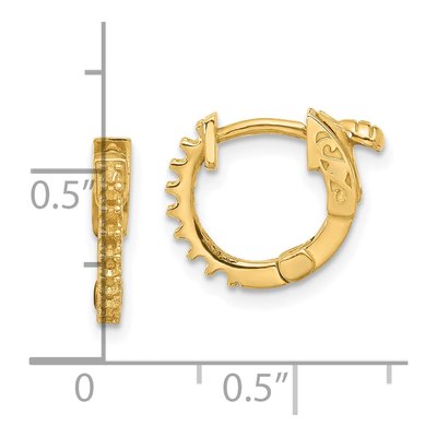 14K Yellow Gold Hoop Earring Mounting – view 2