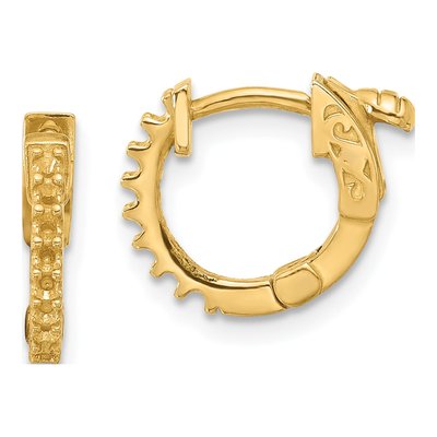 14K Yellow Gold Hoop Earring Mounting