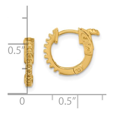 14K Yellow Gold Hoop Earring Mounting – view 2
