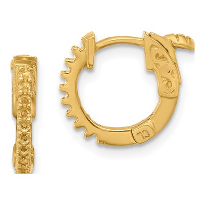 14K Yellow Gold Hoop Earring Mounting