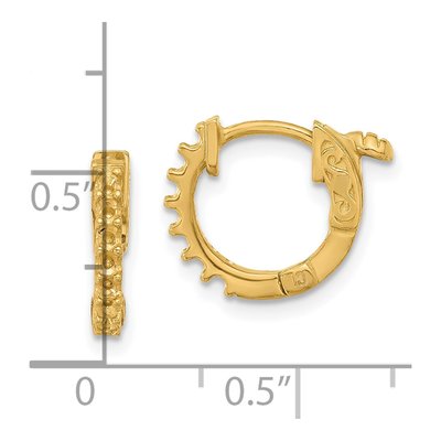 14K Yellow Gold Hoop Earring Mounting – view 2