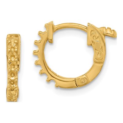 14K Yellow Gold Hoop Earring Mounting