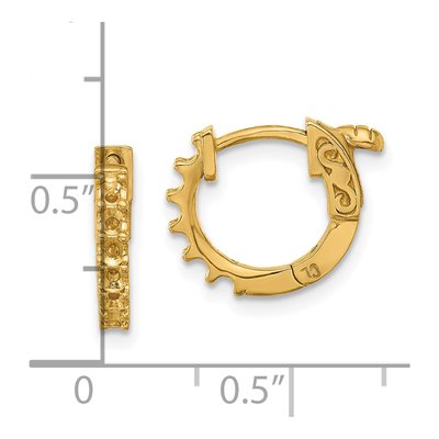 14K Yellow Gold Hoop Earring Mounting – view 2