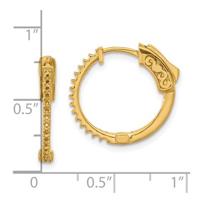 14K Yellow Gold Hoop Earring Mounting – view 2